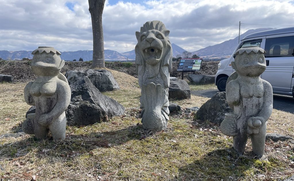 阿蘇市】大きなイチモツを握った河童さんがいる公園「ポケットパーク湧
